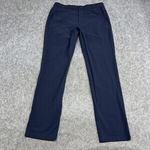 Brady Brand Pants Mens 34x32 Navy Blue Stretch Chino Straight Casual Office Golf